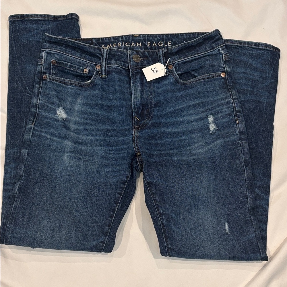 American Eagle Outfitters Next Level Airflex+ Skinny dark Jeans